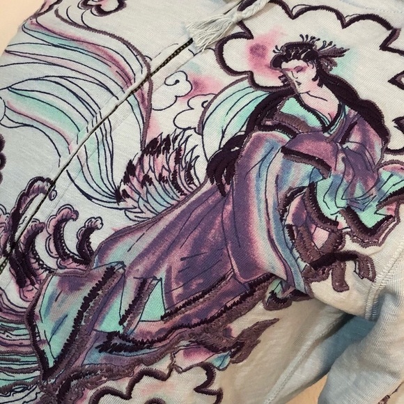 Lucky Brand Hoodie NWT Jacket Embroidered-Detail Zipper-Front L-Sleeve Size Med - Picture 7 of 10